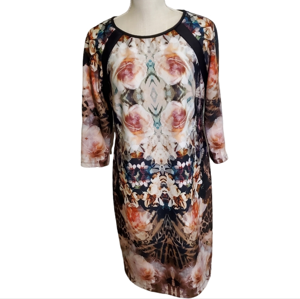 CHRIS MCLAUGHLIN | Women's floral print dress. Size 14.